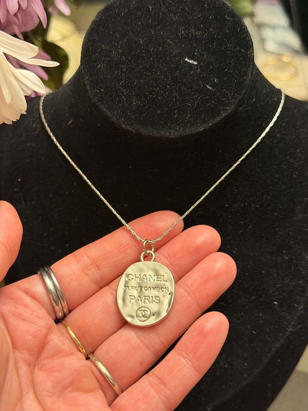 Chanel charm Necklace stainless steel chain
